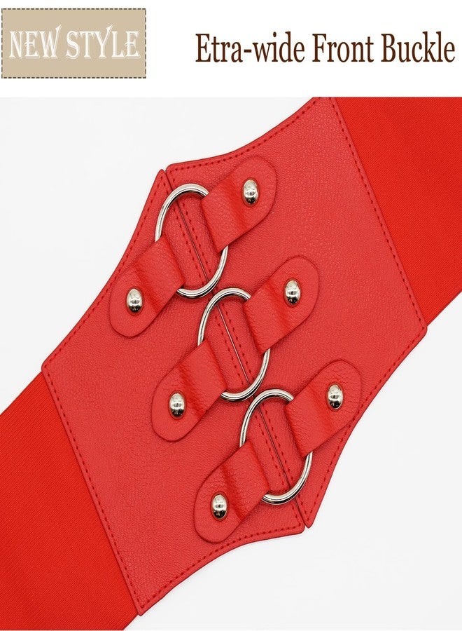 ALAIX Women's Corset Belt Extra Wide Stretchy Belts Elastic Waspie Waist Belts for Cosplay Halloween Costume Belts for Women - Image 5